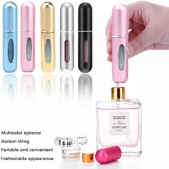 GDRHVFD Lot De 5 Atomiseurs De Parfum Rechargeables De 5 Ml, Mini Portable De Voyage Pour Homme Ou Femme En Voyage Ou En Soirée -Promos Jardin Noble Magasin 78180186 3