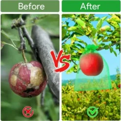 Sac Protection Fruits 100 Pièces, Sachet Protection Raisin 20x 30cm Jardin Sac Organza Avec Cordon Contre Guêpe Drosophile Scarabées Oiseaux (Vert)LO-Ron -Promos Jardin Noble Magasin 78831226 5