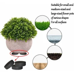 Pied Pot De Fleur Invisible (Lot De 24) - Pied Caoutchouc Noir Pour Surélever Les Plantes - Tampon Auto-Adhésif Pour Pots Moyens Et Grands - Rehausseur Plantes Extérieures Et Intérieures 8 Pied Pot De Fleur Invisible (Lot De 24) - Pied Caoutchouc Noir Pour Surélever Les Plantes - Tampon Auto-Adhésif Pour Pots Moyens Et Grands - Rehausseur Plantes Extérieures Et Intérieures -Promos Jardin Noble Magasin 78950076 2