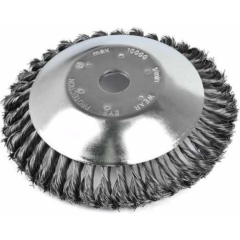 Brosse à Désherber Ronde Pour Débroussailleuse, 8'' Tête Brosse Désherbage Pour Outils De Pelouse Jardin Agriculture, 200 X 25,4mm Brosse Rotative Avec Roue En Fil D'acier Massif (8 Pouce) 3 Brosse à Désherber Ronde Pour Débroussailleuse, 8'' Tête Brosse Désherbage Pour Outils De Pelouse Jardin Agriculture, 200 X 25,4mm Brosse Rotative Avec Roue En Fil D'acier Massif (8 Pouce)