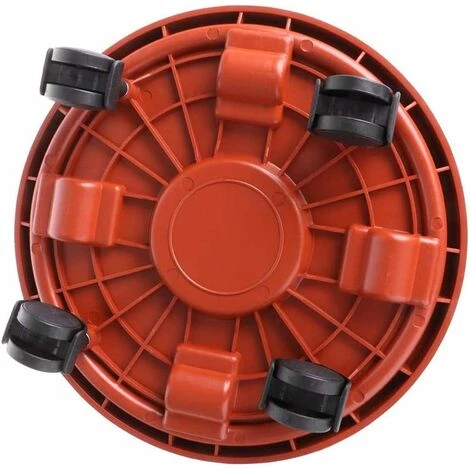 Plante Caddy à Roulettes Heavy Duty, Ronde Plante En Pot Stand Mover, Rouleaux Char Chariot à Plateaux De Palettes à Roulettes Intérieur Extérieur Jardin Usine De Palettes Caddy Pot De Fleur Rouge Dia 4 Plante Caddy à Roulettes Heavy Duty, Ronde Plante En Pot Stand Mover, Rouleaux Char Chariot à Plateaux De Palettes à Roulettes Intérieur Extérieur Jardin Usine De Palettes Caddy Pot De Fleur Rouge Dia – Image 2
