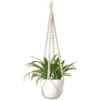 Macramé Pot Suspendu Indoor Suspension Plante Panier Pot De Fleur Corde De Coton Avec Perles Pas De Glands -Promos Jardin Noble Magasin 80407492 1