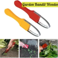 Garden Bandit Outil De Désherbeur Manuel Avec Boucle En Fer Et Lames Tranchantes Outil De Désherbage Manuel Avec Poignée En Plastique Pour Le Désherbage--jaune -Promos Jardin Noble Magasin 80449461 4