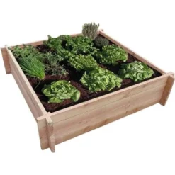 Carré Potager En Bois De Douglas CIHB - Jardinière Sur Pieds Pour Jardin Ou Balcon