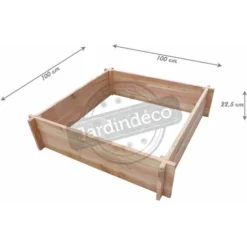 Carré Potager En Bois De Douglas CIHB - Jardinière Sur Pieds Pour Jardin Ou Balcon -Promos Jardin Noble Magasin 8114540 3