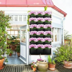 Sac De Plantation à Suspendre 18 Poches Pour Plantes Murales Verticales Pour Extérieur, Intérieur, Maison, Balcons, Cour – Noir 10 Sac De Plantation à Suspendre 18 Poches Pour Plantes Murales Verticales Pour Extérieur, Intérieur, Maison, Balcons, Cour – Noir -Promos Jardin Noble Magasin 81196677 4