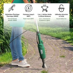 Désherbeur Thermique Electrique 2000W - Système Air Chaud 600°C -Promos Jardin Noble Magasin 81923158 3