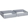 OUTSUNNY Lot De 2 Carrés Potager De Jardin Dim. 100L X 100l X 30H Cm Tôle D'acier Ondulée Gris 1 OUTSUNNY Lot De 2 Carrés Potager De Jardin Dim. 100L X 100l X 30H Cm Tôle D'acier Ondulée Gris -Promos Jardin Noble Magasin 81978352 1