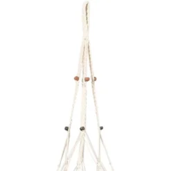 Porte Plantes Cache-pot Macrame Suspension Pour Plantes En Macramé Casame Panier Suspension Macramé Avec Porte Plantes En Algue Marine - 70cm -Promos Jardin Noble Magasin 82131218 5