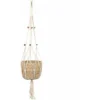 Porte Plantes Cache-pot Macrame Suspension Pour Plantes En Macramé Casame Panier Suspension Macramé Avec Porte Plantes En Algue Marine- 125cm -Promos Jardin Noble Magasin 82131291 1