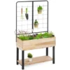 Jardinière Sur Pied CHARLY En Bois Bac De 80 X 40 CM Avec Treillis 2 Jardinière Sur Pied CHARLY En Bois Bac De 80 X 40 CM Avec Treillis -Promos Jardin Noble Magasin 82161692 1