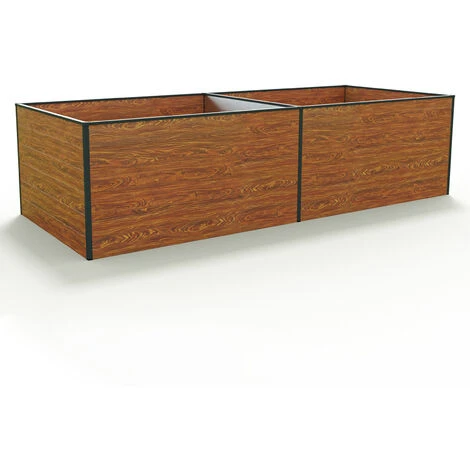 GFP Carré Potager Surélevé Pour Herbes Et Légumes Aluminium DANIELA - 297 X 119 X 77 Cm - OPTIQUE BOIS - Indéformable Et Résistant Aux Intempéries Avec Profilés Creux Aluminium - Made In Autriche 3 GFP Carré Potager Surélevé Pour Herbes Et Légumes Aluminium DANIELA - 297 X 119 X 77 Cm - OPTIQUE BOIS - Indéformable Et Résistant Aux Intempéries Avec Profilés Creux Aluminium - Made In Autriche