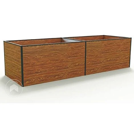 GFP Carré Potager Surélevé Pour Herbes Et Légumes Aluminium DANIELA - 297 X 119 X 77 Cm - OPTIQUE BOIS - Indéformable Et Résistant Aux Intempéries Avec Profilés Creux Aluminium - Made In Autriche 4 GFP Carré Potager Surélevé Pour Herbes Et Légumes Aluminium DANIELA - 297 X 119 X 77 Cm - OPTIQUE BOIS - Indéformable Et Résistant Aux Intempéries Avec Profilés Creux Aluminium - Made In Autriche – Image 2