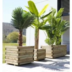 Bac à Fleurs STOCKHOLM Rectangle 62L -Promos Jardin Noble Magasin 8230055 3