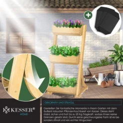 KESSER® Plate-bande Surélevée Avec étages Premium Jardinière Étagère En Escalier Pour Fleurs Étagère En Escalier Pour Plantations - Potager Parterre D’herbes Pots Plate-bande Sous Bâche Parterre Bac à -Promos Jardin Noble Magasin 82411577 4