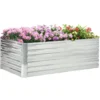 OUTSUNNY Carré Potager De Jardin Renforcé - Dim. 180L X 90l X 59H Cm - Tôle D'acier Ondulée Galvanisée -Promos Jardin Noble Magasin 82629912 1