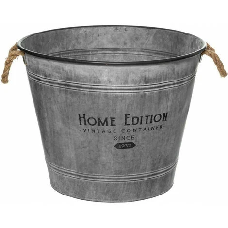 ATMOSPHERA Pot De Fleur En Zinc Style Vintage - Gris - D 49,5 X P 41 Cm - Livraison Gratuite 3 ATMOSPHERA Pot De Fleur En Zinc Style Vintage - Gris - D 49,5 X P 41 Cm - Livraison Gratuite