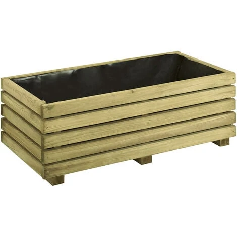 Bac à Fleurs Rectangle 80 - 64L. 3 Bac à Fleurs Rectangle 80 - 64L.