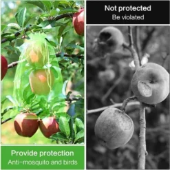SVKBJROY Sac De Protection De Raisins, 50Pcs Sac De Protection De Grappes,17 X 23 Cm, Sachets De Protection Pour Plantes, Sac En Organza Avec Cordon De Serrage Pour Fruits(Vert) -Promos Jardin Noble Magasin 83693400 3