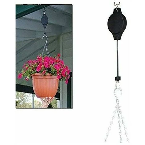 Poulie Pour Plantes Robuste Et Facile à Atteindre Rétractable Poulie Pour Plantes Suspension Pour Suspendre Les Crochets De Paniers De Fleurs Pour Paniers De Jardin 3Pcs 4 Poulie Pour Plantes Robuste Et Facile à Atteindre Rétractable Poulie Pour Plantes Suspension Pour Suspendre Les Crochets De Paniers De Fleurs Pour Paniers De Jardin 3Pcs – Image 2