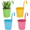 Pot De Fleur Suspendu En Métal, Pot De Fleur Exterieur Avec Trou De Drainage Parfaits Pour Jardin, Balcon, Clôture, Patio, Décoration 4 Pièces 2 Pot De Fleur Suspendu En Métal, Pot De Fleur Exterieur Avec Trou De Drainage Parfaits Pour Jardin, Balcon, Clôture, Patio, Décoration 4 Pièces -Promos Jardin Noble Magasin 83993800 1