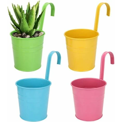 Pot De Fleur Suspendu En Métal, Pot De Fleur Exterieur Avec Trou De Drainage Parfaits Pour Jardin, Balcon, Clôture, Patio, Décoration 4 Pièces 3 Pot De Fleur Suspendu En Métal, Pot De Fleur Exterieur Avec Trou De Drainage Parfaits Pour Jardin, Balcon, Clôture, Patio, Décoration 4 Pièces