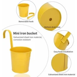 Pot De Fleur Suspendu En Métal, Pot De Fleur Exterieur Avec Trou De Drainage Parfaits Pour Jardin, Balcon, Clôture, Patio, Décoration 4 Pièces 9 Pot De Fleur Suspendu En Métal, Pot De Fleur Exterieur Avec Trou De Drainage Parfaits Pour Jardin, Balcon, Clôture, Patio, Décoration 4 Pièces -Promos Jardin Noble Magasin 83993800 3