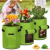 AUFUN 3X Sacs De Plantation Pour Pommes De Terre 10 Gall, 38 L, Réutilisables, Pour La Culture Des Fraises, Carottes, Tomates, Fleurs (35 X 40 Cm, Vert) -Promos Jardin Noble Magasin 85430892 1