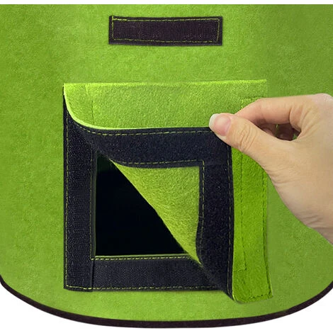 AUFUN 3X Sacs De Plantation Pour Pommes De Terre 10 Gall, 38 L, Réutilisables, Pour La Culture Des Fraises, Carottes, Tomates, Fleurs (35 X 40 Cm, Vert) 5 AUFUN 3X Sacs De Plantation Pour Pommes De Terre 10 Gall, 38 L, Réutilisables, Pour La Culture Des Fraises, Carottes, Tomates, Fleurs (35 X 40 Cm, Vert) – Image 3