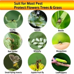 50 Pièges à Insectes, Papier Collant Double Face, Jaune Sticky Papiers Pour Blanc Feuille De Mouches, Les Pucerons, Mineur Avec Des Liens Torsadés,15cm X 20 Cm -Promos Jardin Noble Magasin 85560502 4