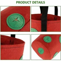 Sac Plante Non Tissé, Sac Plante Fraise Respirant, Sac Plantation Suspendu, Sac Culture Fraises, Sac Semis Fraises Jardinage, Sac Fraise Avec Poignées, Sac Fraise Jardin -Promos Jardin Noble Magasin 85564738 2