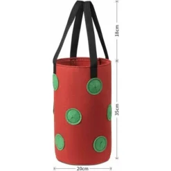 Sac Plante Non Tissé, Sac Plante Fraise Respirant, Sac Plantation Suspendu, Sac Culture Fraises, Sac Semis Fraises Jardinage, Sac Fraise Avec Poignées, Sac Fraise Jardin -Promos Jardin Noble Magasin 85564738 5