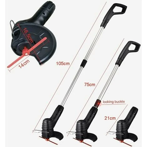 Débroussailleuse Électrique Sans Fil,Coupe Bordure Sans Fil Avec Lame,Outillage De Jardin Motorisé,Coupe Gazon Batterie Dans Jardin,avec Un Poteautélescopique,pour Pelouses La Coupe De Jardin 5 Débroussailleuse Électrique Sans Fil,Coupe Bordure Sans Fil Avec Lame,Outillage De Jardin Motorisé,Coupe Gazon Batterie Dans Jardin,avec Un Poteautélescopique,pour Pelouses La Coupe De Jardin – Image 3