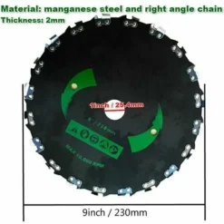 Universal 20 Dents Faucheuse Lame à Angle Droit Scie à Chaîne Lame De Scie Débroussailleuse Disque De Jardin Accessoires Machine 230mm Noir 9 Universal 20 Dents Faucheuse Lame à Angle Droit Scie à Chaîne Lame De Scie Débroussailleuse Disque De Jardin Accessoires Machine 230mm Noir -Promos Jardin Noble Magasin 85942701 3