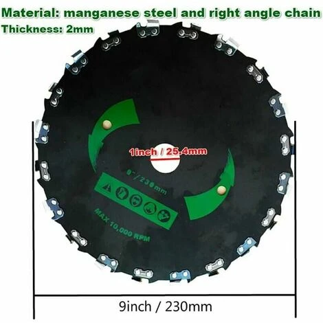 Universal 20 Dents Faucheuse Lame à Angle Droit Scie à Chaîne Lame De Scie Débroussailleuse Disque De Jardin Accessoires Machine 230mm Noir 5 Universal 20 Dents Faucheuse Lame à Angle Droit Scie à Chaîne Lame De Scie Débroussailleuse Disque De Jardin Accessoires Machine 230mm Noir – Image 3