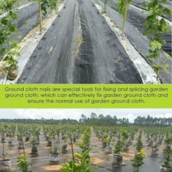 Lot De 60 Piquets D'ancrage Au Sol Avec Ardillon En Plastique Noir Très Résistant Pour La Fixation Des Mauvaises Herbes - 12 Cm -Promos Jardin Noble Magasin 86035341 4