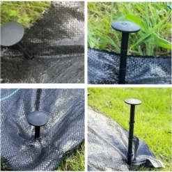 Lot De 60 Piquets D'ancrage Au Sol Avec Ardillon En Plastique Noir Très Résistant Pour La Fixation Des Mauvaises Herbes - 12 Cm -Promos Jardin Noble Magasin 86035341 5