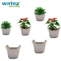 Promo Suspendu Mural 6 Pots De Fleurs Simples - 100% Plastique Recyclé Sans BPA, Gratuit Pour Bricoler Votre Décoration Colorée Pour Le Jardin Maison (coloré) à La Fois Intérieur Et Extérieur