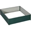 OUTSUNNY Carré Potager De Jardin Dim. 120L X 120l X 30H Cm Tôle D'acier Ondulée Vert Foncé -Promos Jardin Noble Magasin 86507409 1