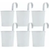 DHKLFA Lot De 6 Pots De Fleurs Intérieur Suspendu En Métal Avec Crochet Amovible Décoration Jardinage - Blanc -Promos Jardin Noble Magasin 86521667 1