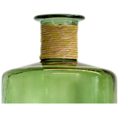 Grand Vase Bouteille En Verre Recyclé - D. 25 X H. 75 Cm - Vert - ABALONA 5 Grand Vase Bouteille En Verre Recyclé - D. 25 X H. 75 Cm - Vert - ABALONA – Image 3
