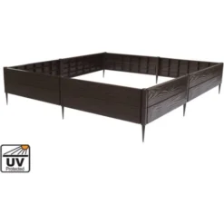 Carré Potager Modulable En Résine 260 Litres - L120 X L120 X H20 Cm Marron - POTALY -Promos Jardin Noble Magasin 87449916 4