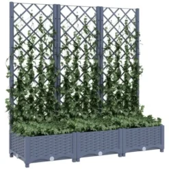 Elegant-Stil Jardinière Avec Treillis Gris Foncé 120x40x121,5 Cm PP,pour Salon/Jardin,Montage Facile,8,79 Kg 9 Elegant-Stil Jardinière Avec Treillis Gris Foncé 120x40x121,5 Cm PP,pour Salon/Jardin,Montage Facile,8,79 Kg -Promos Jardin Noble Magasin 87470871 3