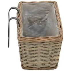 Elegant-Stil Jardinière De Balcon 2 Pcs Osier Avec Doublure En PE 60 Cm,pour Salon/Jardin,Montage Facile,2,55 Kg -Promos Jardin Noble Magasin 87471802 5