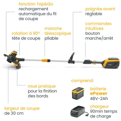 STIGA GT 500e Kit - Débroussailleuse à Batterie Batterie Et Chargeur Inclus 4 STIGA GT 500e Kit - Débroussailleuse à Batterie Batterie Et Chargeur Inclus – Image 2