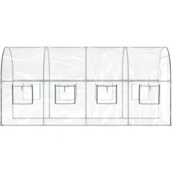 Serre Transparent 160x400x190 Cm PVC Et Acier Enduit De Poudre VidaXL 10 Serre Transparent 160x400x190 Cm PVC Et Acier Enduit De Poudre VidaXL -Promos Jardin Noble Magasin 87878568 4