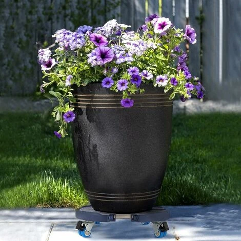 Porte Plante A Roulettes Rotation à 360°, Capacité De 200 KG, Plateau Roulant Réglable Ø 40-54cm, Support De Pot De Fleur Pour Intérieur à Extérieur, Plante,Pied De Parasol,Poubelle,Bleu 4 Porte Plante A Roulettes Rotation à 360°, Capacité De 200 KG, Plateau Roulant Réglable Ø 40-54cm, Support De Pot De Fleur Pour Intérieur à Extérieur, Plante,Pied De Parasol,Poubelle,Bleu – Image 2