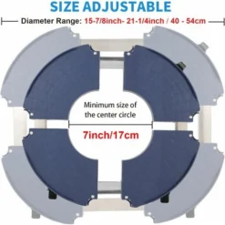 Porte Plante A Roulettes Rotation à 360°, Capacité De 200 KG, Plateau Roulant Réglable Ø 40-54cm, Support De Pot De Fleur Pour Intérieur à Extérieur, Plante,Pied De Parasol,Poubelle,Bleu 9 Porte Plante A Roulettes Rotation à 360°, Capacité De 200 KG, Plateau Roulant Réglable Ø 40-54cm, Support De Pot De Fleur Pour Intérieur à Extérieur, Plante,Pied De Parasol,Poubelle,Bleu -Promos Jardin Noble Magasin 87900773 3