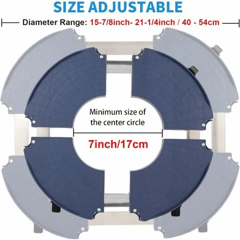 Porte Plante A Roulettes Rotation à 360°, Capacité De 200 KG, Plateau Roulant Réglable Ø 40-54cm, Support De Pot De Fleur Pour Intérieur à Extérieur, Plante,Pied De Parasol,Poubelle,Bleu 5 Porte Plante A Roulettes Rotation à 360°, Capacité De 200 KG, Plateau Roulant Réglable Ø 40-54cm, Support De Pot De Fleur Pour Intérieur à Extérieur, Plante,Pied De Parasol,Poubelle,Bleu – Image 3