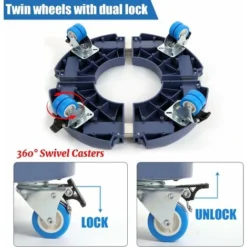 Porte Plante A Roulettes Rotation à 360°, Capacité De 200 KG, Plateau Roulant Réglable Ø 40-54cm, Support De Pot De Fleur Pour Intérieur à Extérieur, Plante,Pied De Parasol,Poubelle,Bleu 10 Porte Plante A Roulettes Rotation à 360°, Capacité De 200 KG, Plateau Roulant Réglable Ø 40-54cm, Support De Pot De Fleur Pour Intérieur à Extérieur, Plante,Pied De Parasol,Poubelle,Bleu -Promos Jardin Noble Magasin 87900773 4
